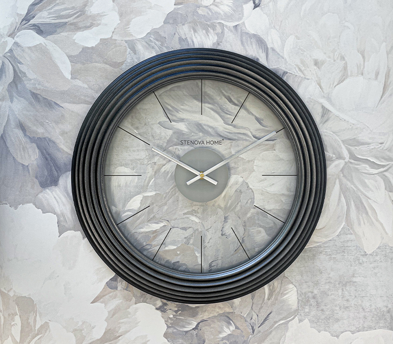 PRESTIGE SILVER wall clock
