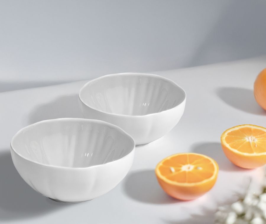 LOTUS salad bowl set (small, white, 2 pcs) LOTUS salad bowl set (small, white, 2 pcs)