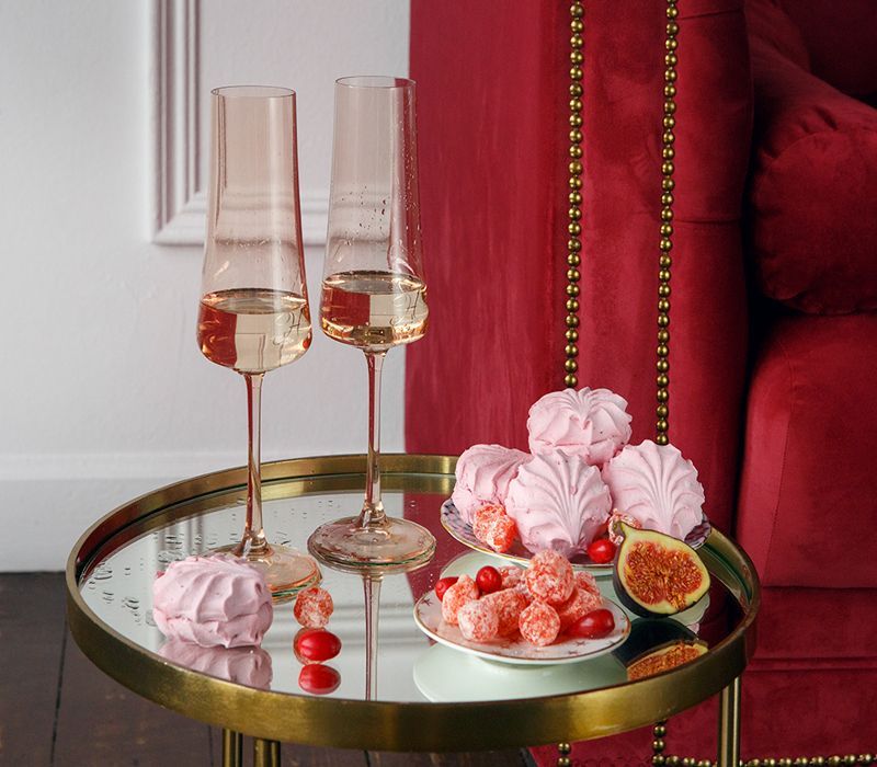 Astoria Coral Champagne Glasses Set