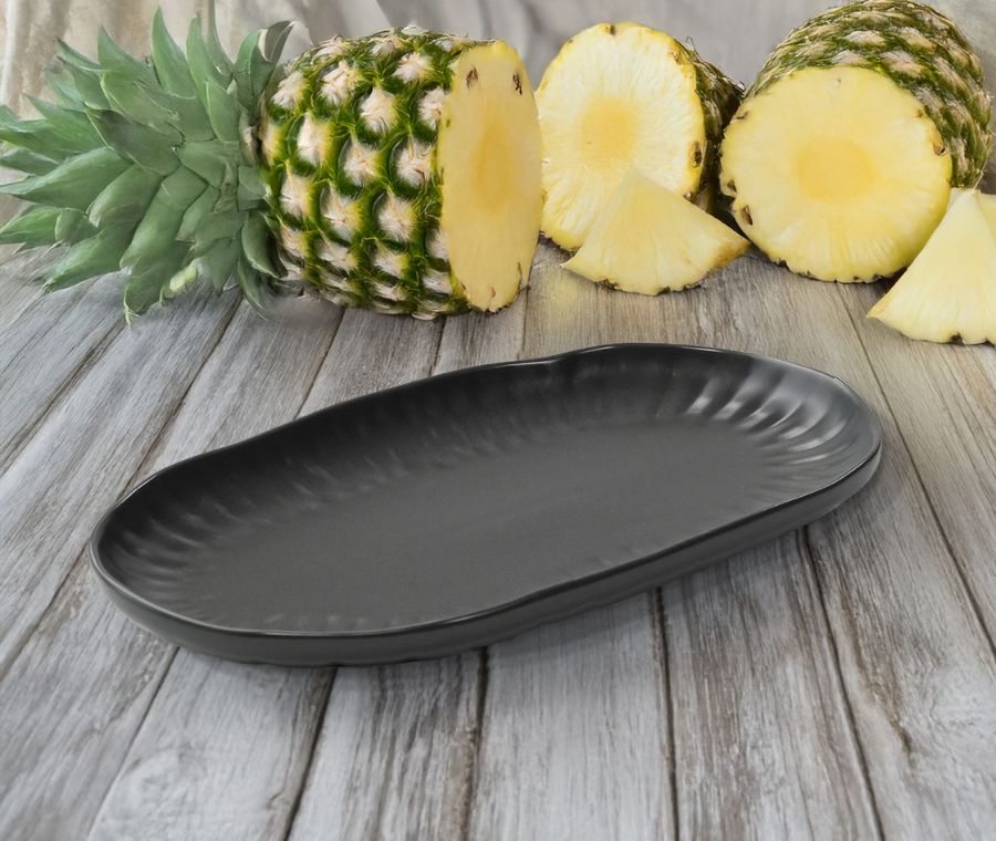 Set of serving dishes LOTUS (small, graphite, 2 pcs)