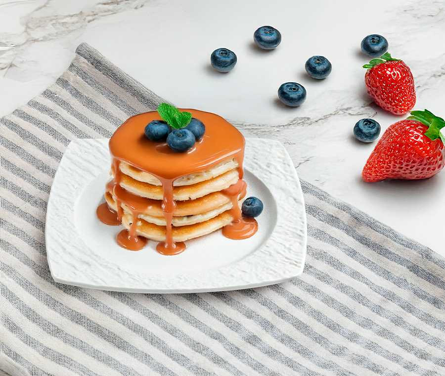 Set of dessert plates LAVA (white, 6 pcs)