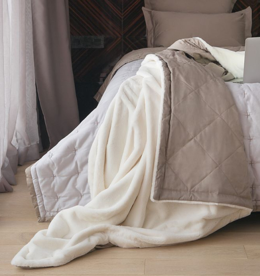 Plaid fur MILKY SHAKE