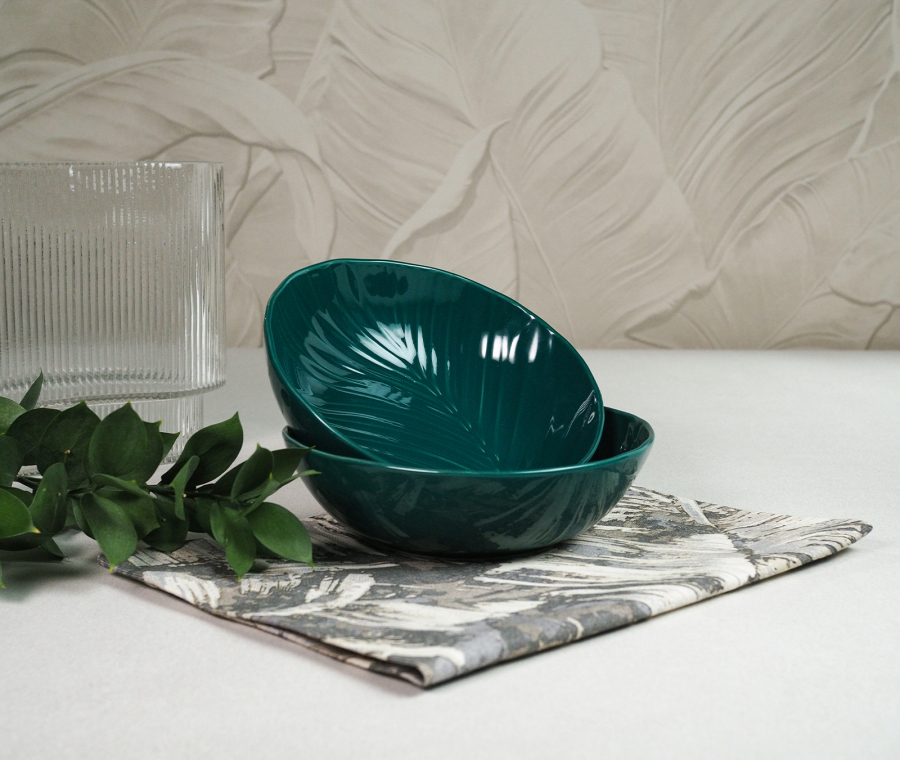 Set of deep plates BALI (green)