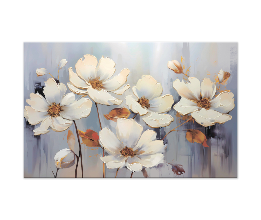 Painting on canvas WHITE FLOWERS art. 8271011