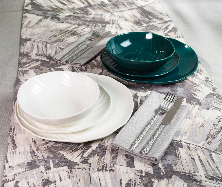 BALI plate set (green/white)