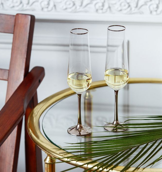 Mercury Champagne Glasses Set