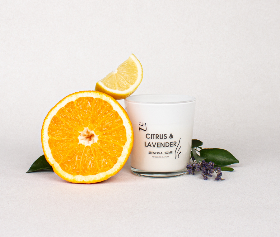 CITRUS & LAVENDER scented candle