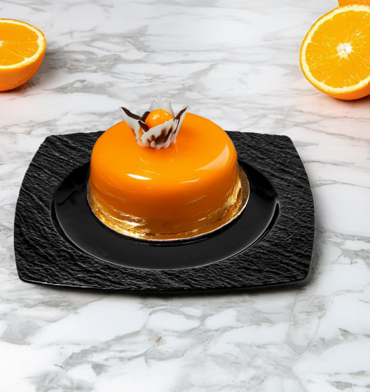 Set of dessert plates LAVA (black, 6 pcs)