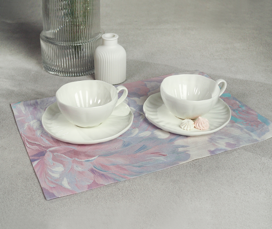 Set of tea pairs LOTUS (white)