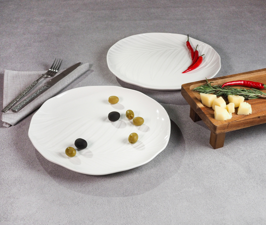 BALI dinner plate set (white)
