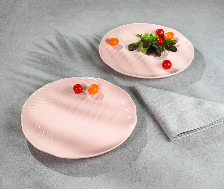BALI dinner plate set (pink)
