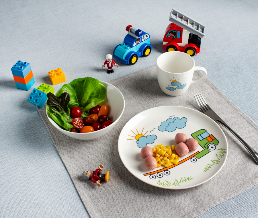 Children's porcelain tableware set TRUCK