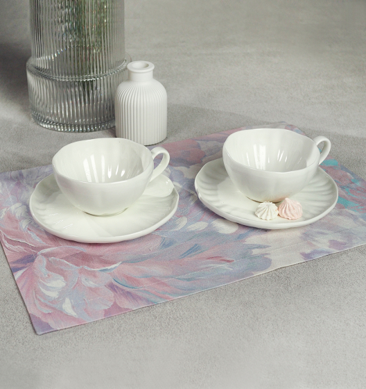 Set of tea pairs LOTUS (white)