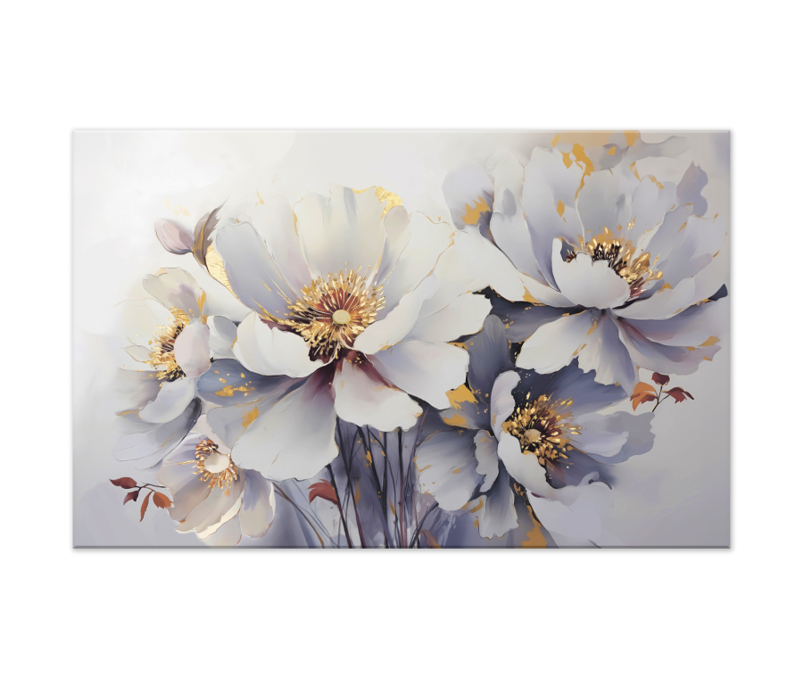 Painting on canvas WHITE FLOWERS art. 8271012