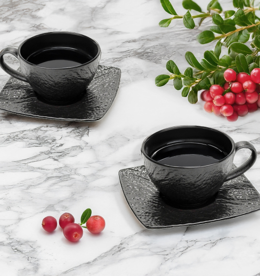 Gift set of tea pairs LAVA (black)