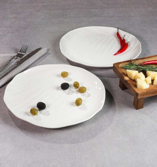 BALI dinner plate set (white)