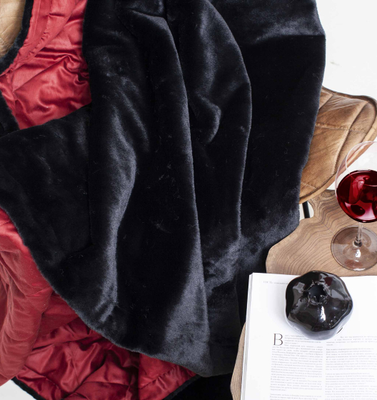 BLACK RUBY fur plaid BLACK RUBY fur plaid