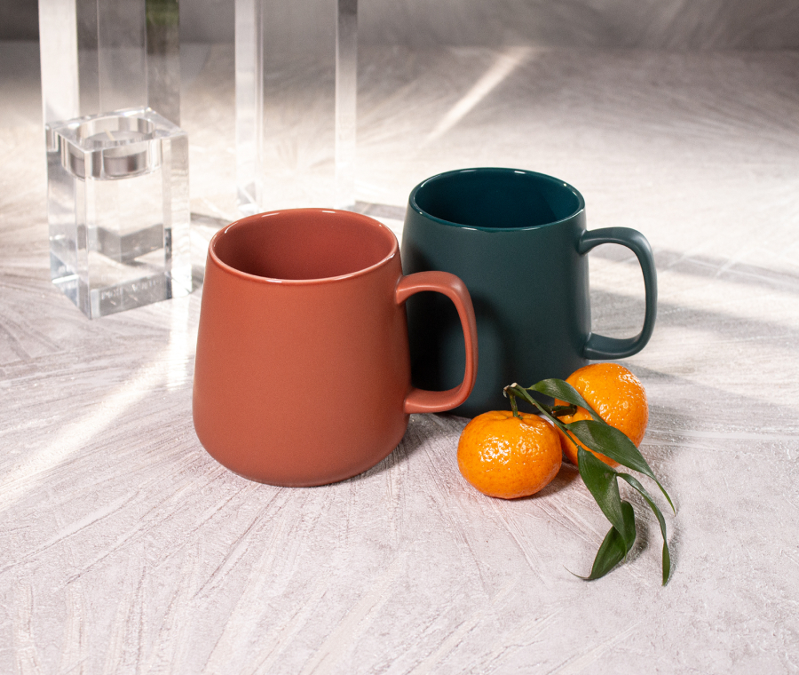 PATIO mug set (green / terracotta)