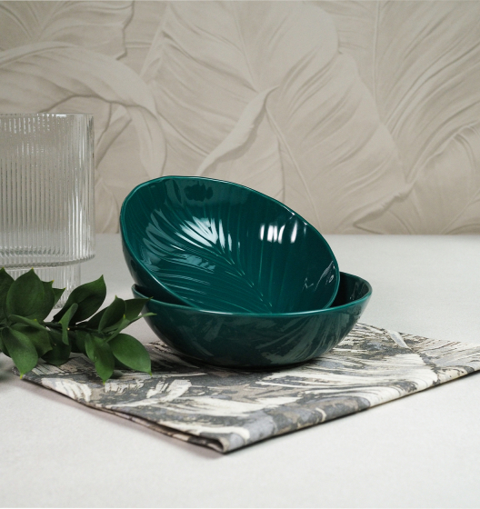 Set of deep plates BALI (green)