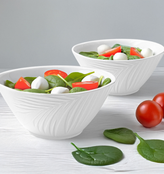 Набор салатников BALI (большие, белые, 2 шт)