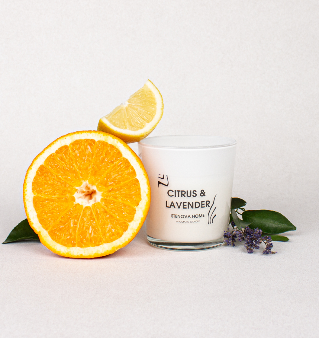 CITRUS & LAVENDER scented candle
